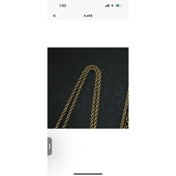 Christian Dior Gold Plated CD Logo Necklace - Picture 7 of 7